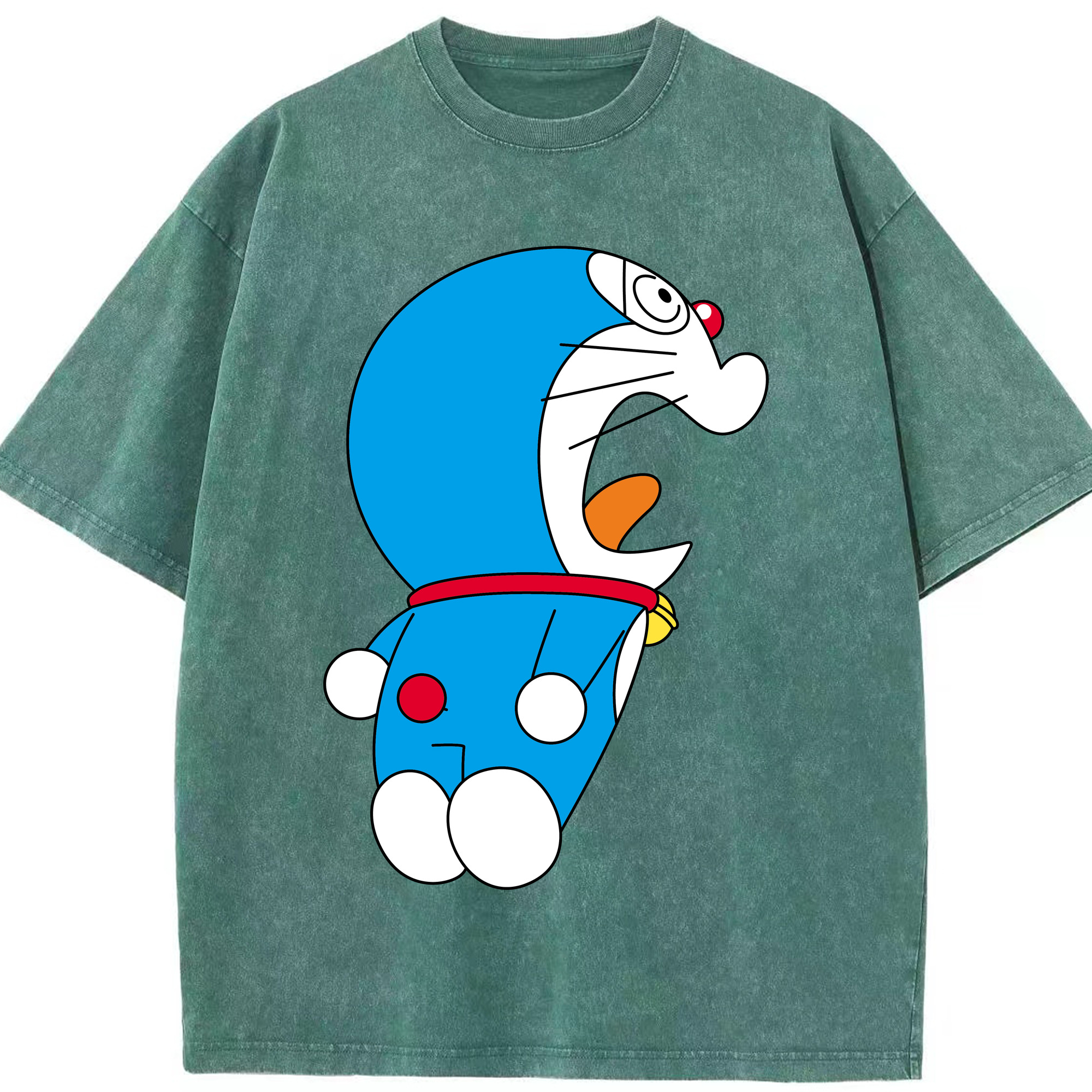 （画像用） ドラえもん Doraemon 綿100% ヴィンテージ風 半袖Tシャツ（フロントプリント）